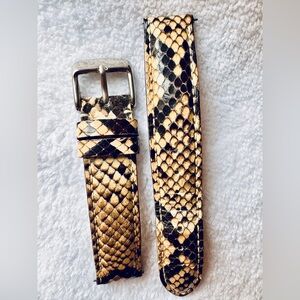 For Michele watch - GENUINE PYTHON WATCH BAND. Size 16mm.   Made in USA.
